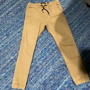 Men’s Chino Cuffed Slim Fit Pants, Size 28